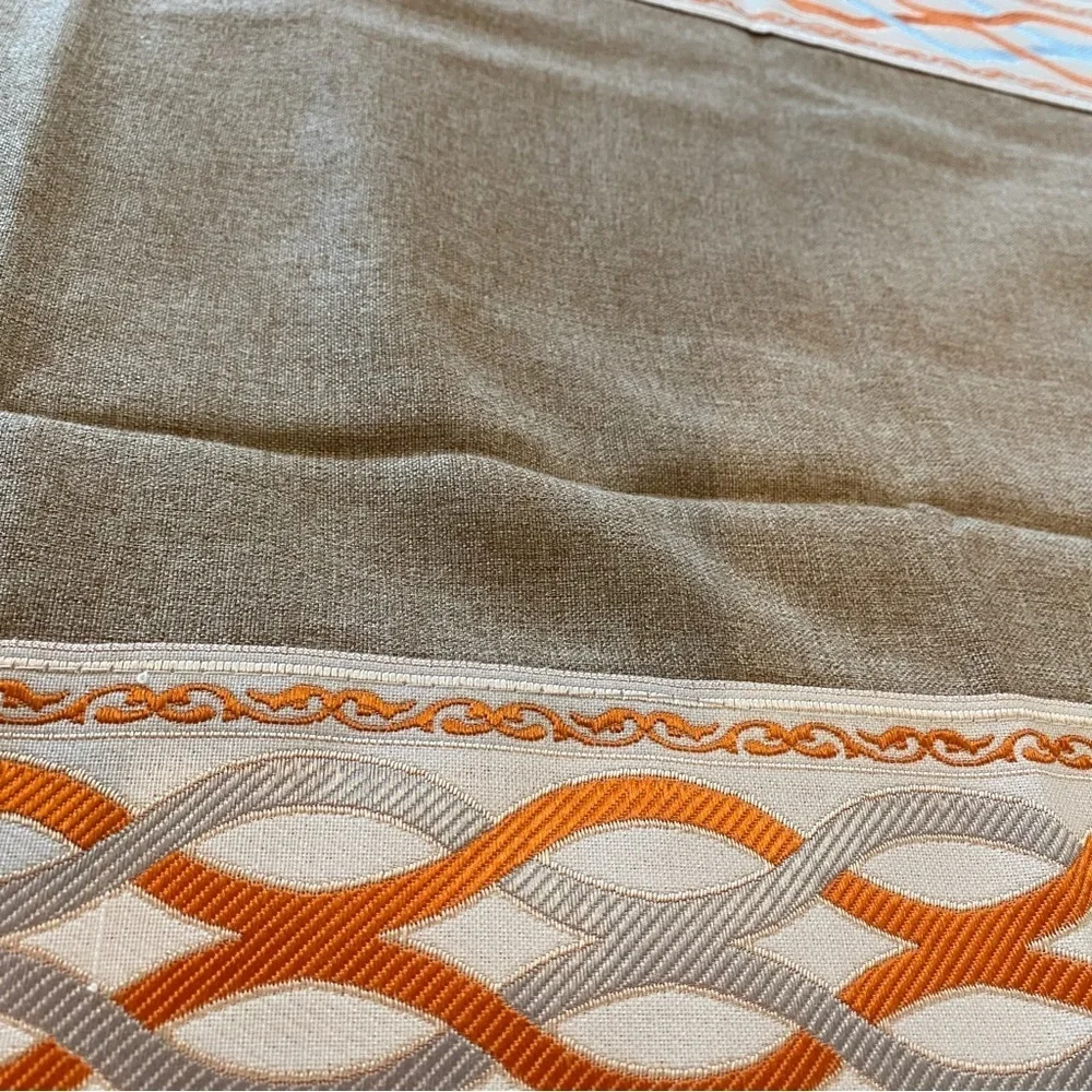 NWT ARTABLE Rectangle Tan Orange Cream Table Runner 16